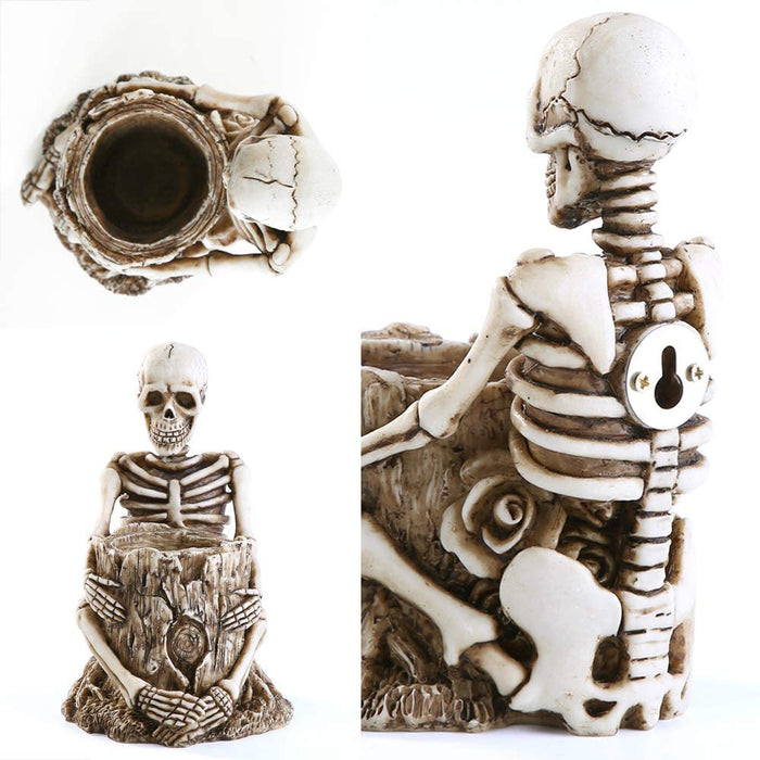 Skull Office Desk Supplies Organizer