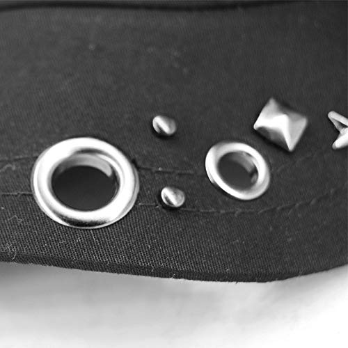 Skull Rivet Flat Adjustable Snapback Hat