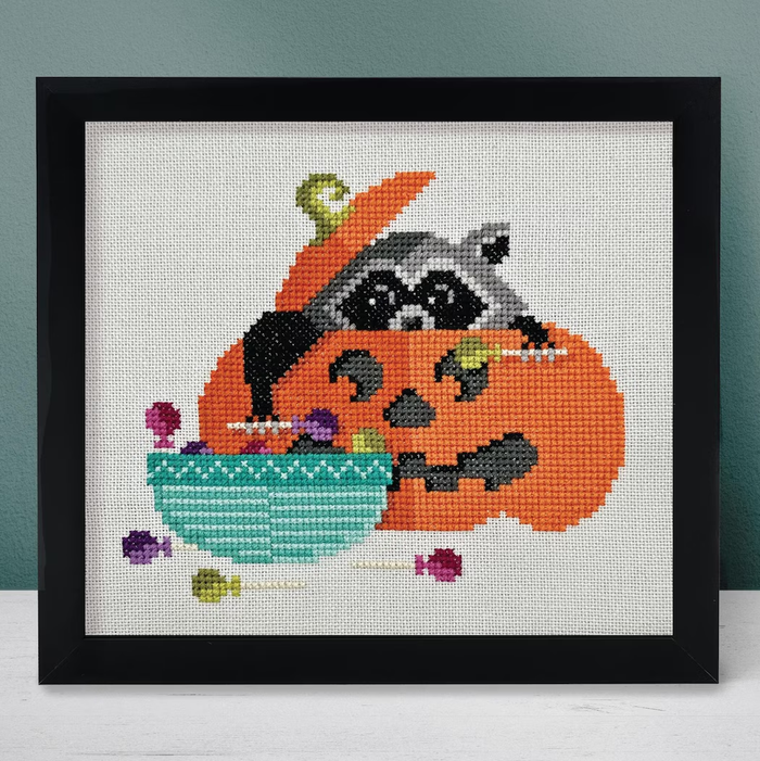 Snack-o-Lantern Cross Stitch Pattern-Stitched Modern