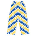 Summer retro at the disco in blue and yellow unisex wide-leg pants