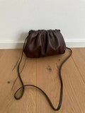 TANIA small - Genuine leather: Chocolate brown