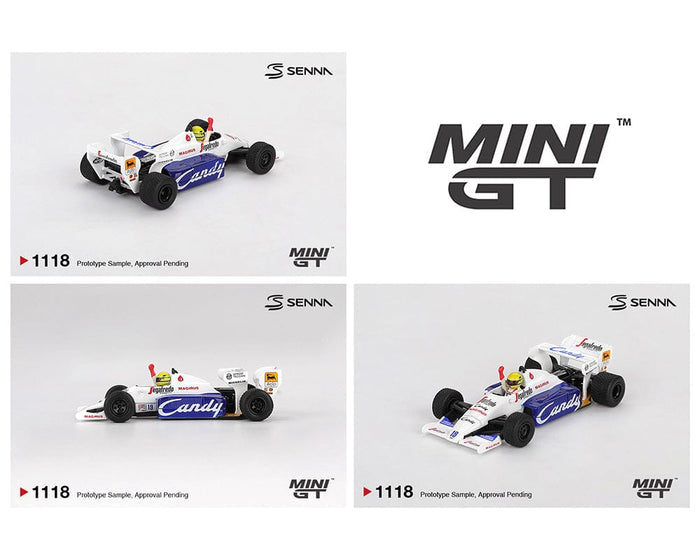 Toleman TG184 #19 Ayrton Senna 1984 Monaco Grand Prix 2nd Place Limited Edition Mini GT MGT01118-BL