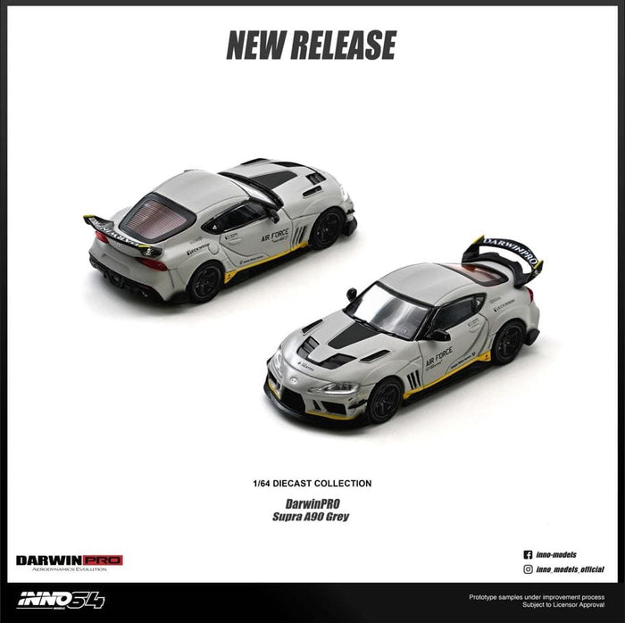 Toyota Supra A90 Darwin Pro Matte Grey Inno64 1/64 scale IN64-A90DP-MGRAY