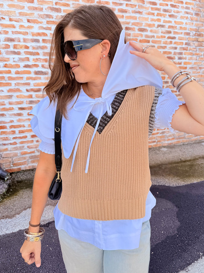 V-Neck Pullover Sweater