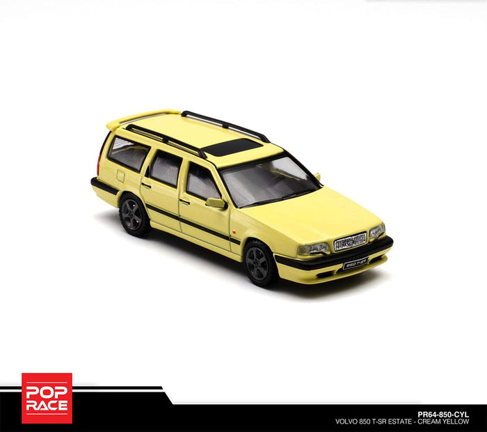 Volvo 850 T-5R Cream Yellow Pop Race 1/64 scale PR64-850-CYL
