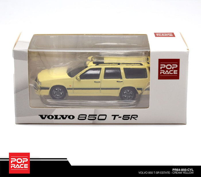 Volvo 850 T-5R Cream Yellow Pop Race 1/64 scale PR64-850-CYL