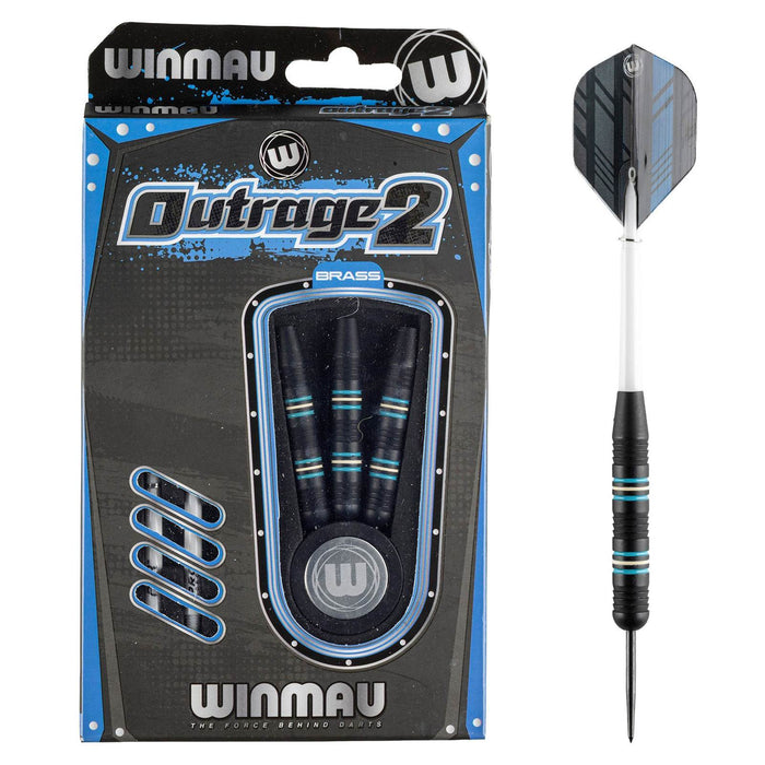 Winmau Outrage 2 21g Brass Darts Set