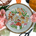 Woodland Whimsies Cross Stitch Pattern-Stitched Modern