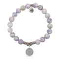 Zodiac Collection: Purple Turquoise Gemstone Bracelet with Aquarius Sterling Silver Charm